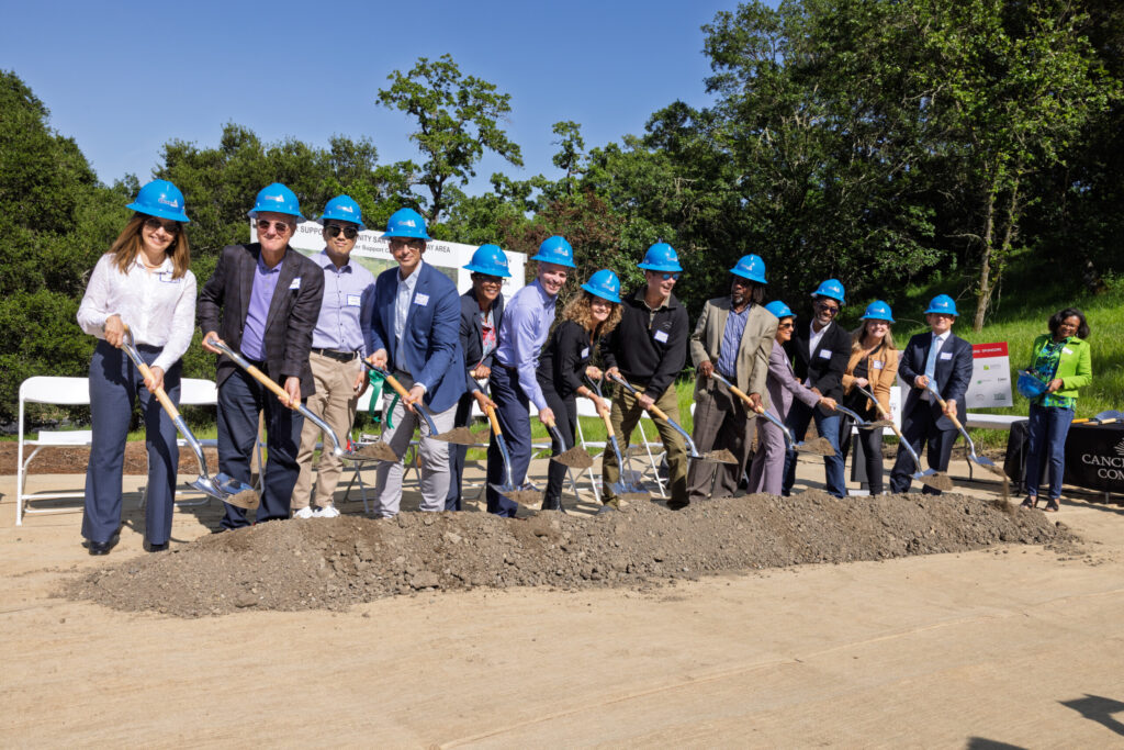 CSC board of directors break ground at the new site.