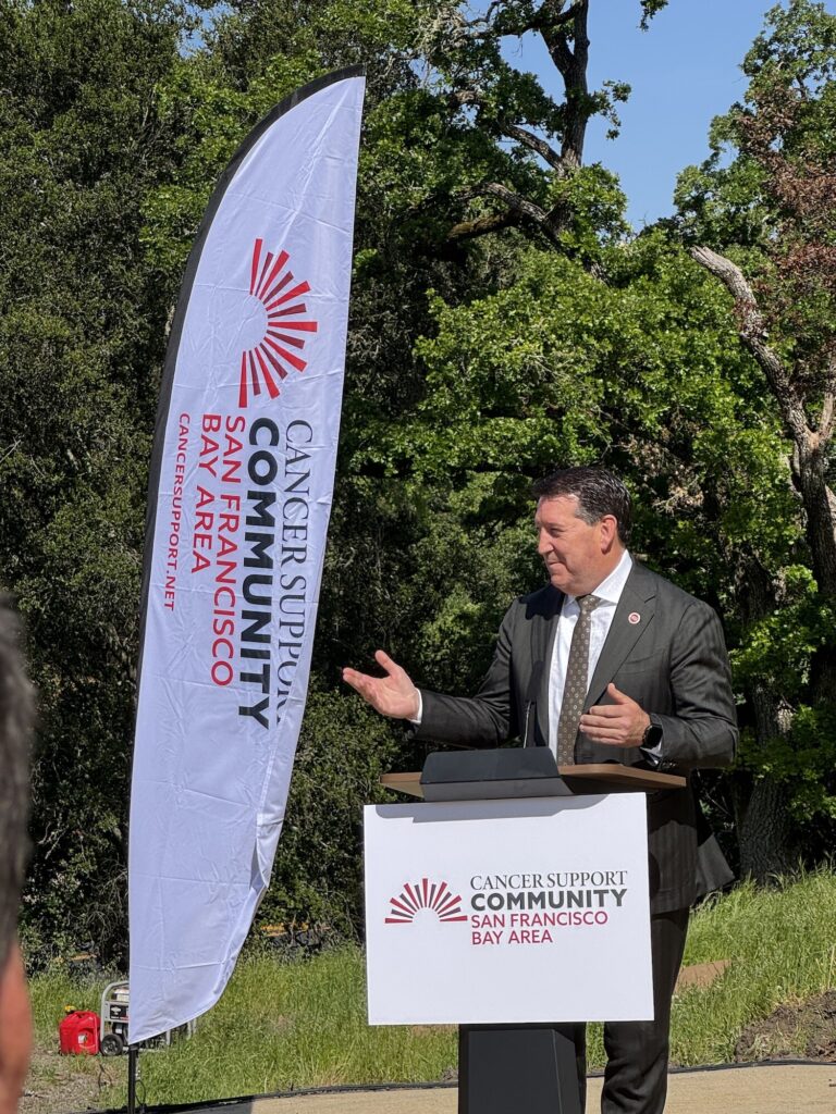 State Senator Tim Grayson speaking at CSC Groundbreaking ceremony on April 23 2025
